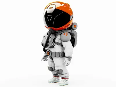TOON ASTRONAUT F-C Rigged for Unreal Engine - Unity - MIXAMO  3D model