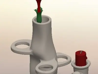 Figulo ceramic Vase - Candle Holder - Light Free 3D model