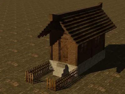 Medieval House 18 Free low-poly 3D model