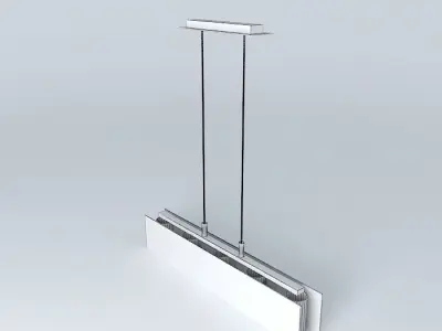 chandelier light fixture with two lights hanging from it Free 3D model