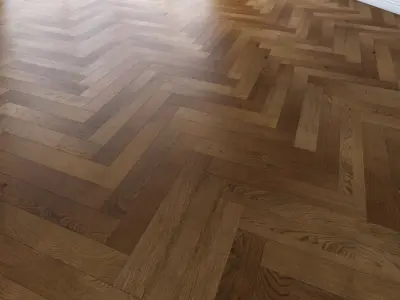 Parquet-herringbone 3 types Low-poly 3D model