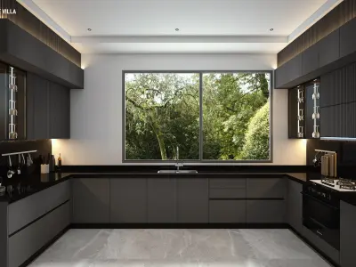Kitchen interior 3D model 3D model lux  3D model