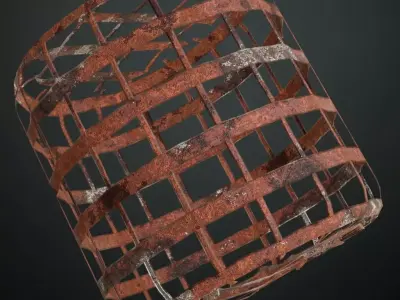 Rusted Metal Walkway PBR Seamless Texture