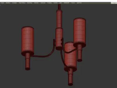 Arteriors Paulino Chandelier Low-poly 3D model