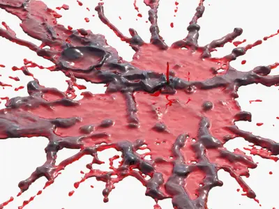 Swirly Blood Splatter vol1 2 3D model