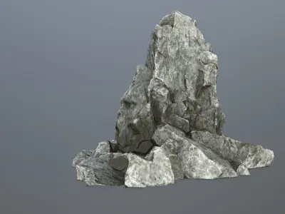 rock gate Low-poly 3D model