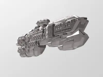 FLEET CORE - 07 USDF BATTLESHIP 3D print model