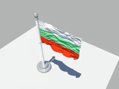 Bulgaria flag 3D model