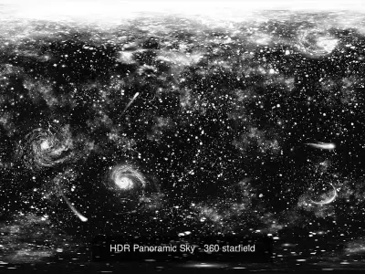 triple HDRI Panoramic Sky - 360 starfield BUNDLE 3D Model Pack