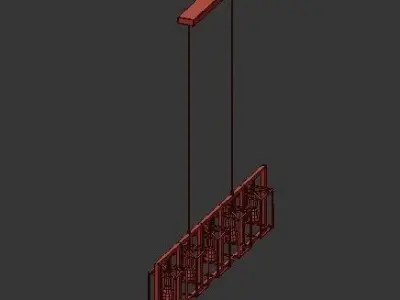 INDUSTRIAL CEILING LIGHT WINSTON CUBE 3D model