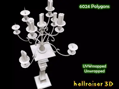 Candelabra - Low-poly 3D model