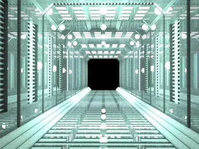 SCI-FI HALLWAY 3D model buy