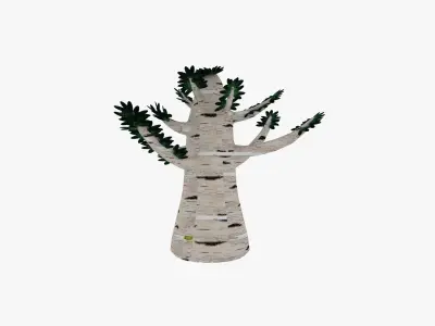 Fat Shrub Low-poly 3D model