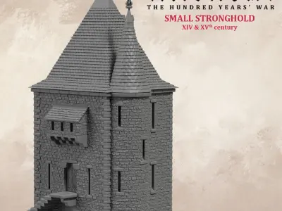 Small countryside keep 14th and 15th centuries 3D print model