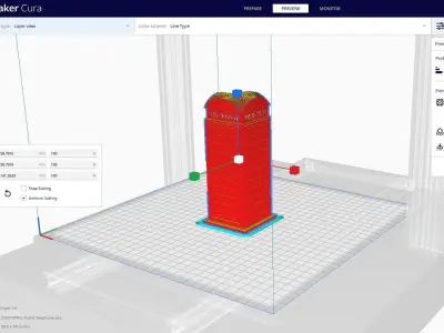 public telephone box  3D print model