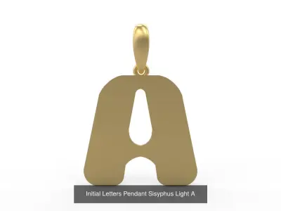 Initial Letters Pendant Alphabets Sisyphus Light 3D Model Pack