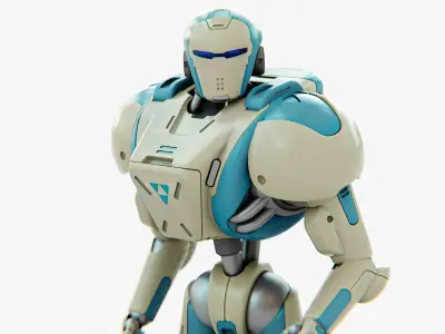 ANDROID MECHA-B  RIGGED 3D model