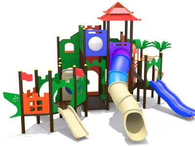 Castle Playground Low-poly 3D model