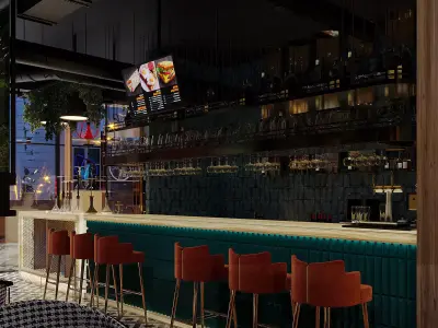 RESTAURANT MODERN STYLE INTERIOR DESIGN 3D model