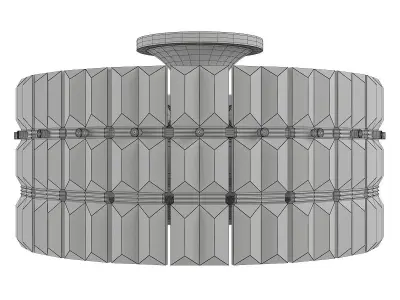 Pair of Orrefors Crystal Flushmounts Low-poly 3D model