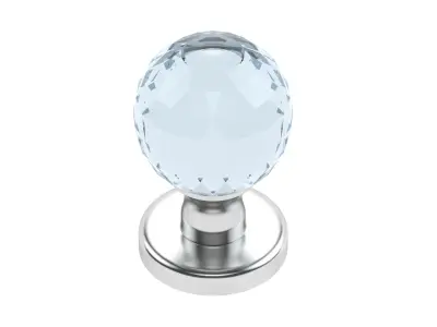 Glass Facetted Mortice Door Knob 3D model