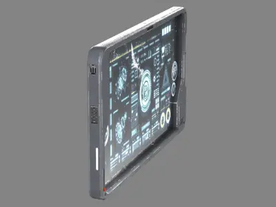 Sci-fi Touch Pad 4  Low-poly 3D model