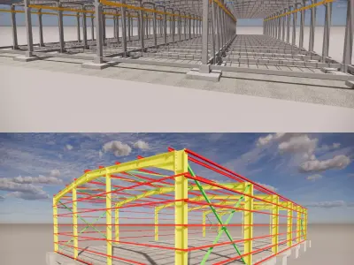 Steel Warehouse -1 3D model
