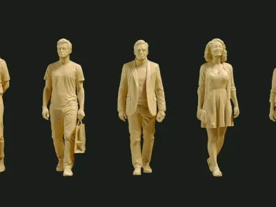 Leisure Walk - 25 Architectural Figures 3D print model
