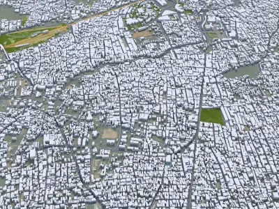 Salem Tamil Nadu India 40km Low-poly 3D model
