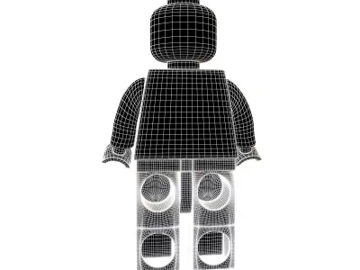 Lego Mini Figure v1 021 Bitcoin Figure Low-poly 3D model