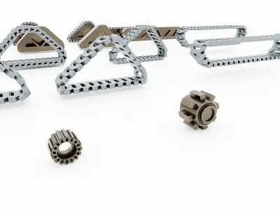 Tank tracks 3D model