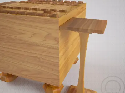 Chess Japanese Shogi - 1 engraved - traditional 3D model