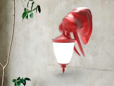 Walrus Head Wall Lamp 3D print model