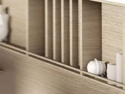 Decorative wall panel for bedroom with backlight 3D model