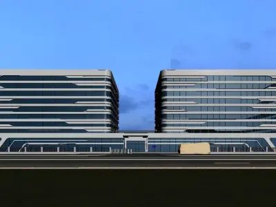 Modern Office Building 3D model