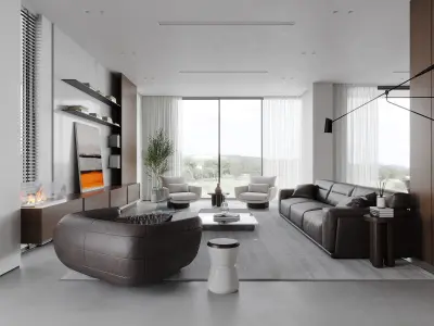 3D model of modern villa 3D model purchase