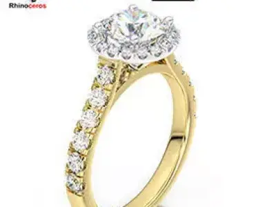 Rhinoceros V-Ray Scene Setup for 3D Jewelry Rendering 3D model