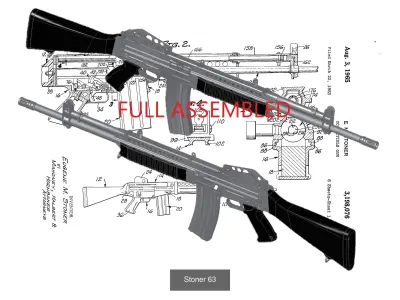 Stoner 63 3D Model Pack