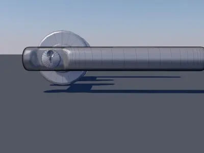 Door Lever Round 3D model