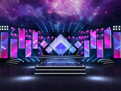 Concert Stage Arena Low-poly 3D model