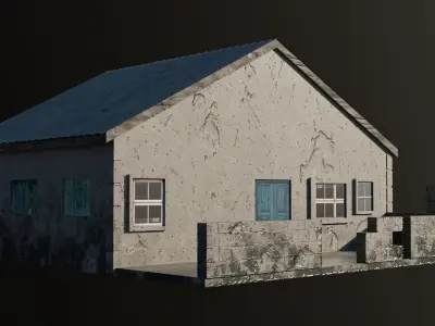 Old House 01 Low-poly 3D model
