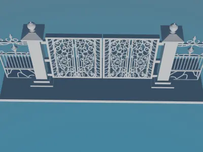 Modern Iron Gate Designs for Home Entrance 3D print model