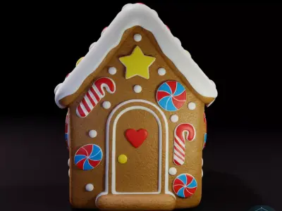 Gingerbread House  3D Print Model 3D print model
