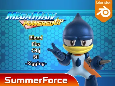 Oilman - Megaman Powered up 3D model