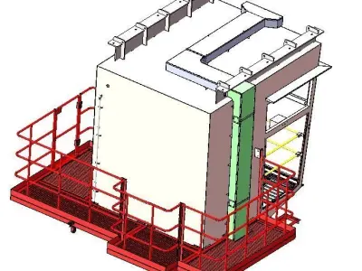  Crane cab crane driver room 3D model