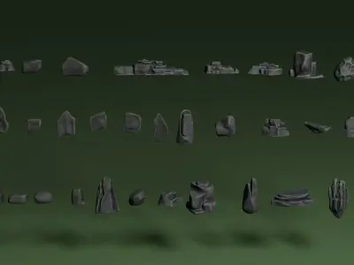 Rock Assets Low-poly 3D model