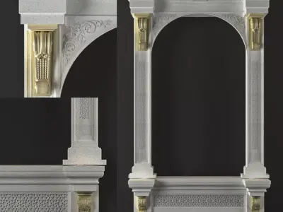 arched window 4 3D model