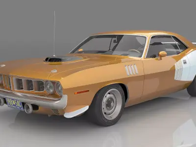1971 Plymouth Cuda 426 Hemi 3D model