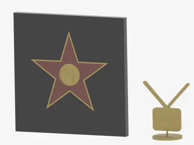 Hollywood Walk of Fame Television Icon 3D model