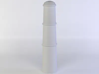 Metal column Low-poly 3D model